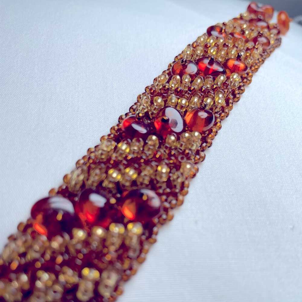 Pure Amber Stone Bracelet from Russia